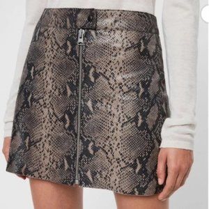 ALL SAINTS Snake Skin Mini Skirt